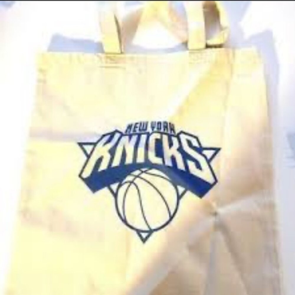 Rare New York Forever Knicks Basketball NBA Team Blue Grocery Shopping Tote B…